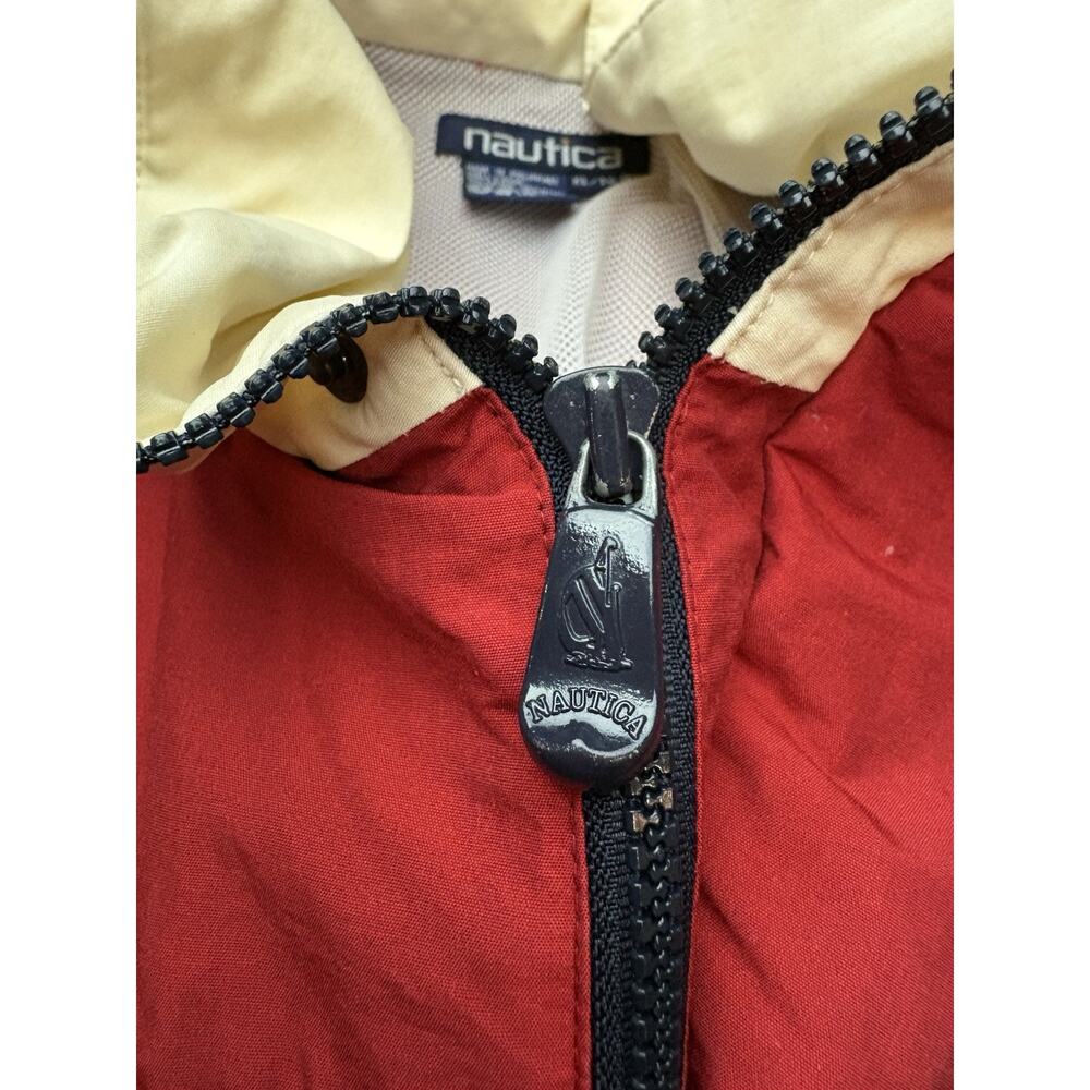 Vintage 90’s Nautica Embroidered Sailing Hooded Windbreaker Jacket XL-stains - Picture 11 of 14